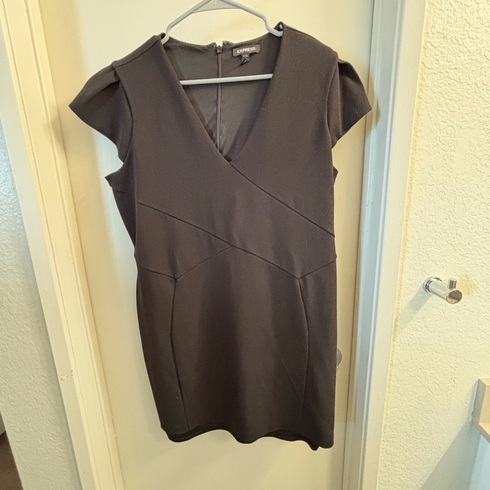 Express Black V-Neck Dress